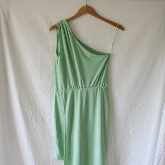 ASOS Mint Green Asymmetrical One Shoulder Dress - Picture 4 of 8